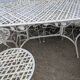 salon de jardin en fer forgé blanc