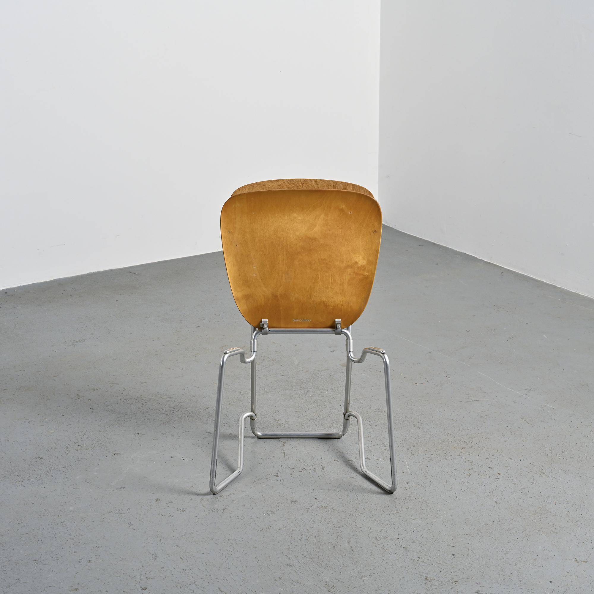 Suite de 8 chaises Alu-Flex par Armin Wirth, circa 1965