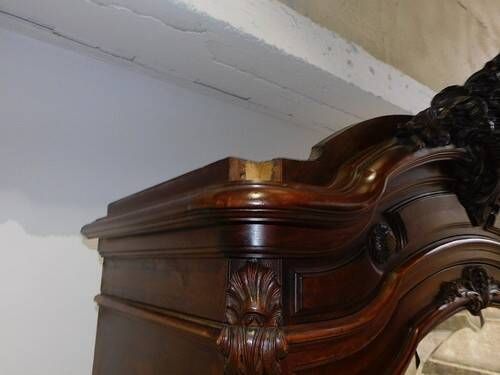 19th Century Rococo Bonnetière Wardrobe in Rosewood