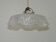 French Vintage 1930s White Frilled Clichy Glass Lampshade Ceiling Light