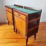 Paire de tables de chevet Italienne de 1950