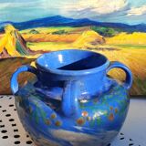 large 4-armed Soufflenheim vase signed Elchinger