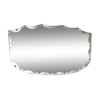 Flared beveled mirror 68 x 40 cm