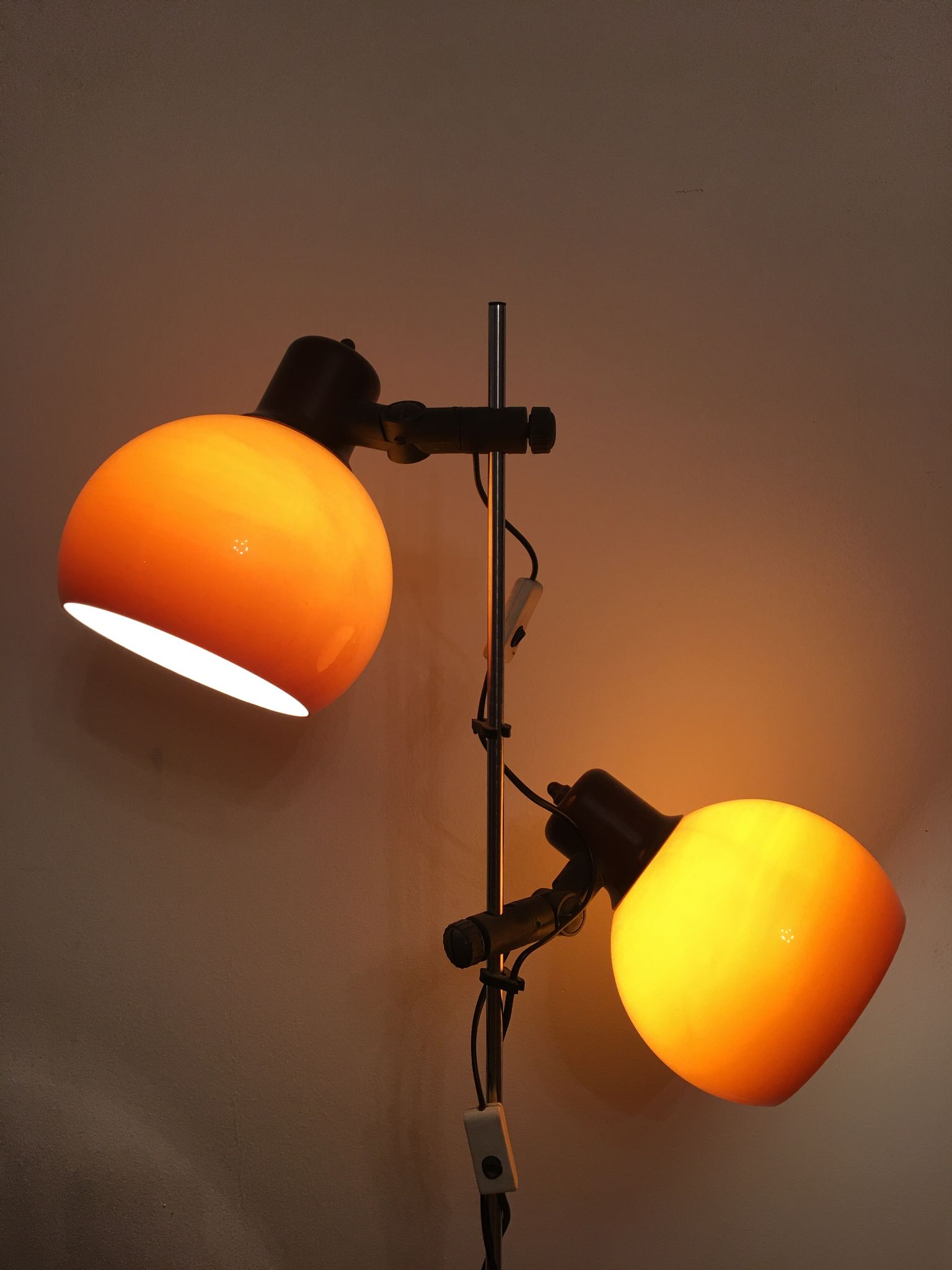 Mid-century orange floor lamp 1960