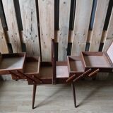 Sewing box in oak and mahogany 1950