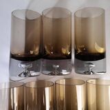 Set of 11 glasses, design by Roland Pösch Gral Glas, vintage 70s.