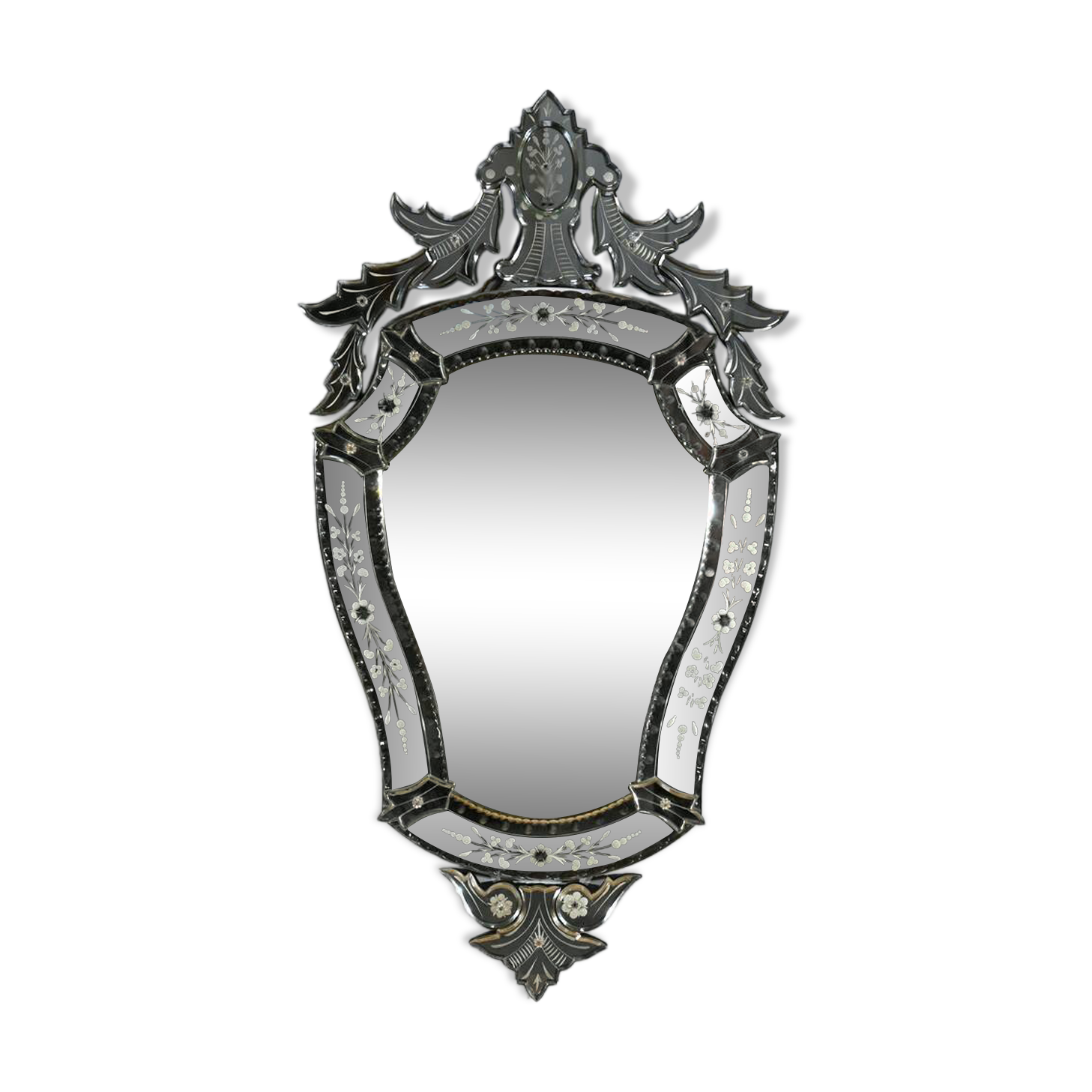 Venetian Mirror in Eglomisé Glass – 1950