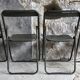 Set of 4 folding military chairs stamped Verhaeghe