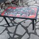 Ceramic coffee table on a lava stone slab, circa 1950