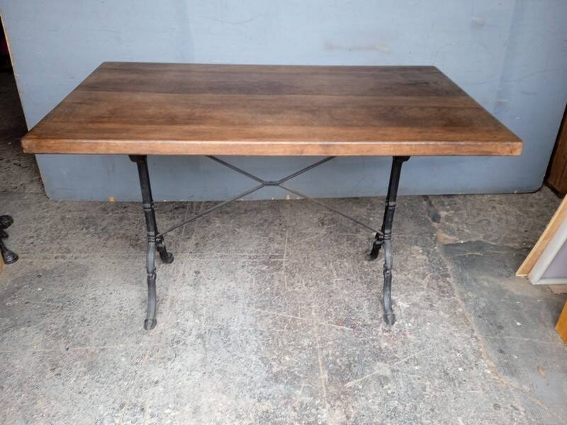 120 cm solid oak bistro table