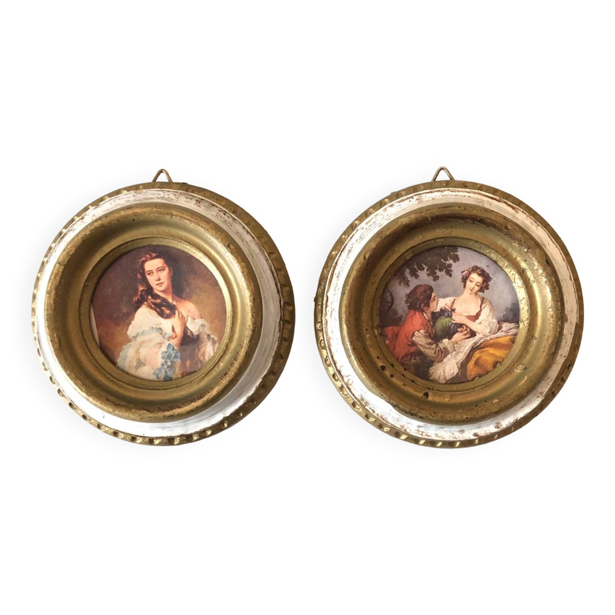 Pair of round Italian frames