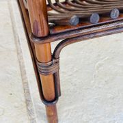 Table d'appoint avec porte revues vintage Rotin Bambou 1970s