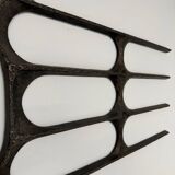 XXL wall sculpture in cast aluminium, 1970s Brutalist design.