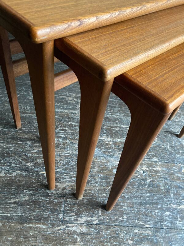 Tables gigogne de Kai Kristiansen édité par VM Denmark 1950