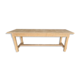 Large farmhouse table in raw solid oak