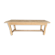 Large farmhouse table in raw solid oak