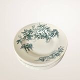 Set of nine deep plates in Givors earthenware, "Floreal" model.