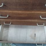 Vintage chest of drawers with solid oak compass legs