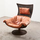 Gerard van den Berg Lounge Chair in Rattan and Leather for Montis 1970s