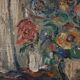 Modernist oil on canvas 'Flowers' by Branislava Modelska-Jovanovic