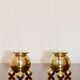 Pair of Mid-Century Swedish Brass Candle Holders by Gusum