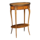 Small antique walnut and metal table, Italy, 20th century.