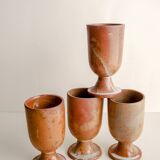 Set of 4 Mazagran stoneware mugs