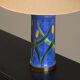'Reed' table lamp in pottery and brass, mid-century style, 1960.