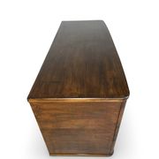 A vintage Italian chest of drawers, made of veneered walnut and solid wood,