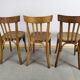 Suite of 6 wooden barhel barel bistro chair