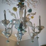 Lustre en verre Murano multicolore vers 1900
