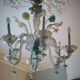 Lustre en verre Murano multicolore vers 1900