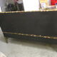Vintage velvet flowers fringed sofa
