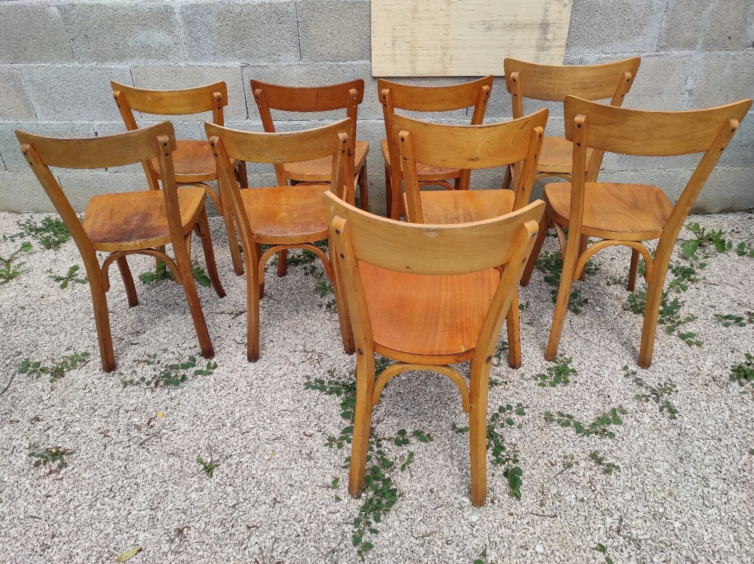 Lot 9 Baumann bistro chairs and Luterma bois bond