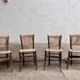 Set of 4 Vintage Rope Bistro Chairs