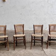 Set of 4 Vintage Rope Bistro Chairs
