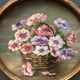 Watercolor on paper in euget-barry still life bouquet of flowers twentieth