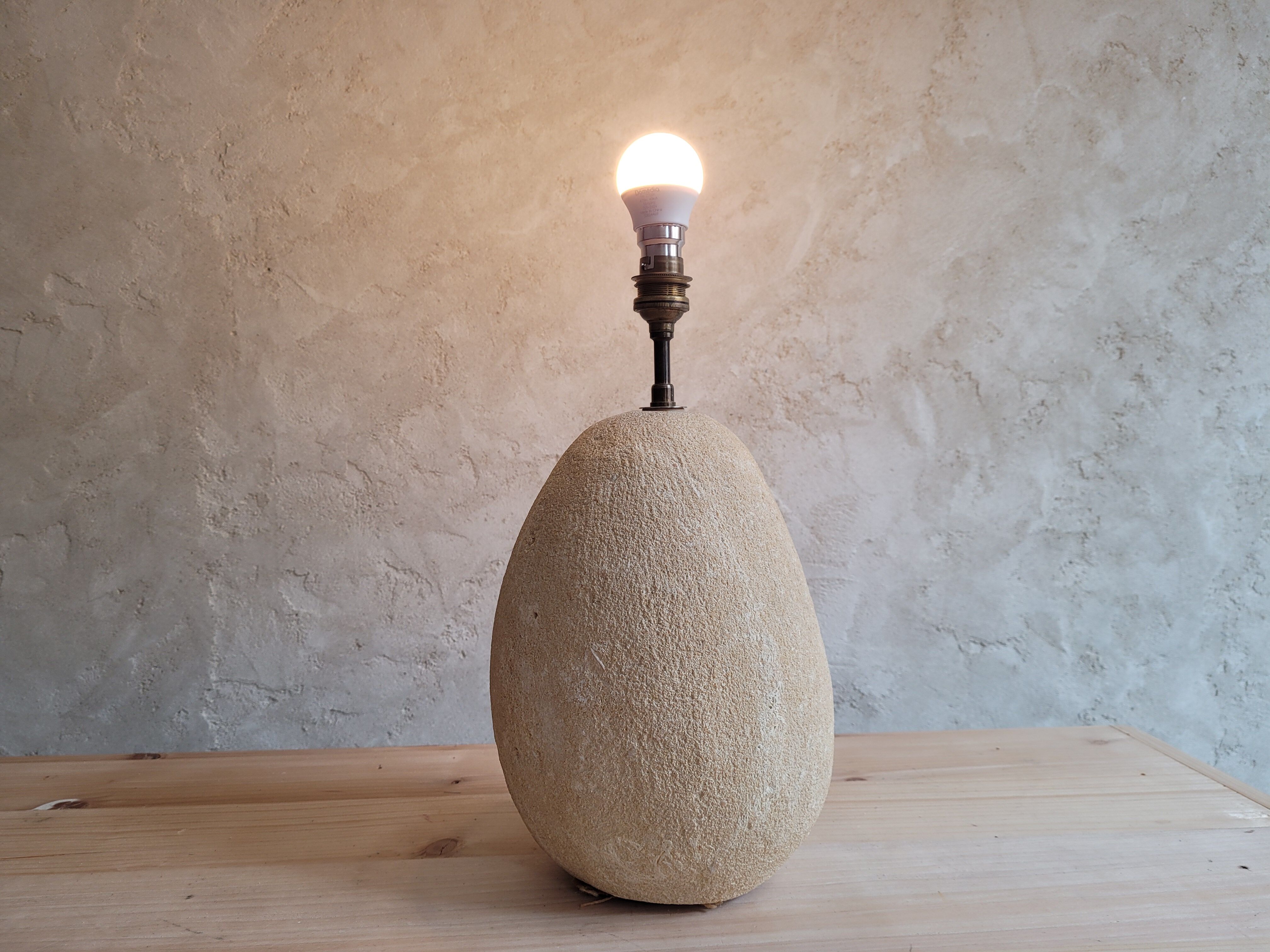 Natural stone lamp foot 70s