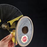 Bedside lamp vintage ceramic black and yellow