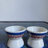 Set of 5 diabolos egg cups in iron earth