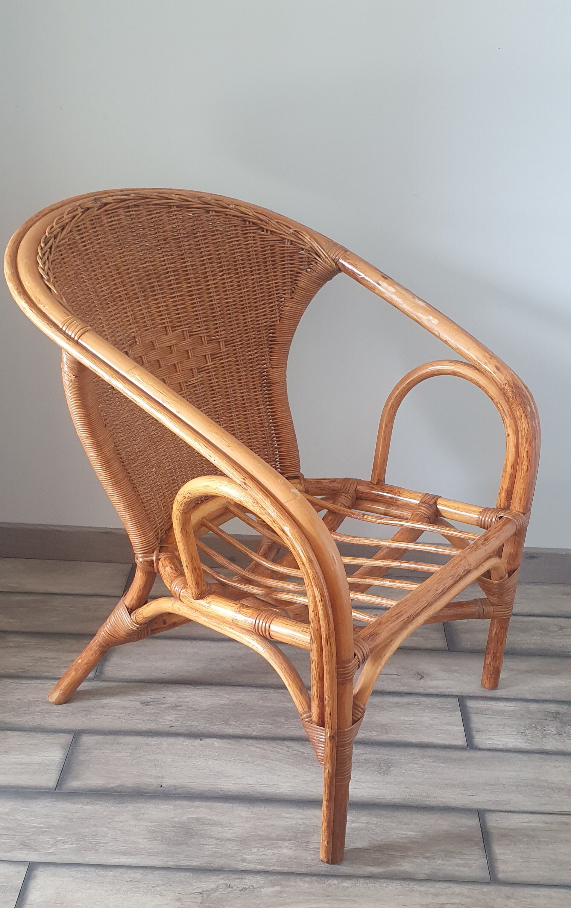 Rattan armchairs