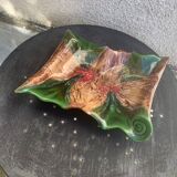 Vintage vallauris style glazed ceramic fruit cup
