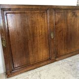 Vintage solid oak sliding door