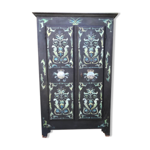 Armoire de mariage noire dite Armoire