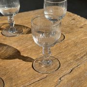 Set of 5 mini liqueur glasses on a stem H10 D8