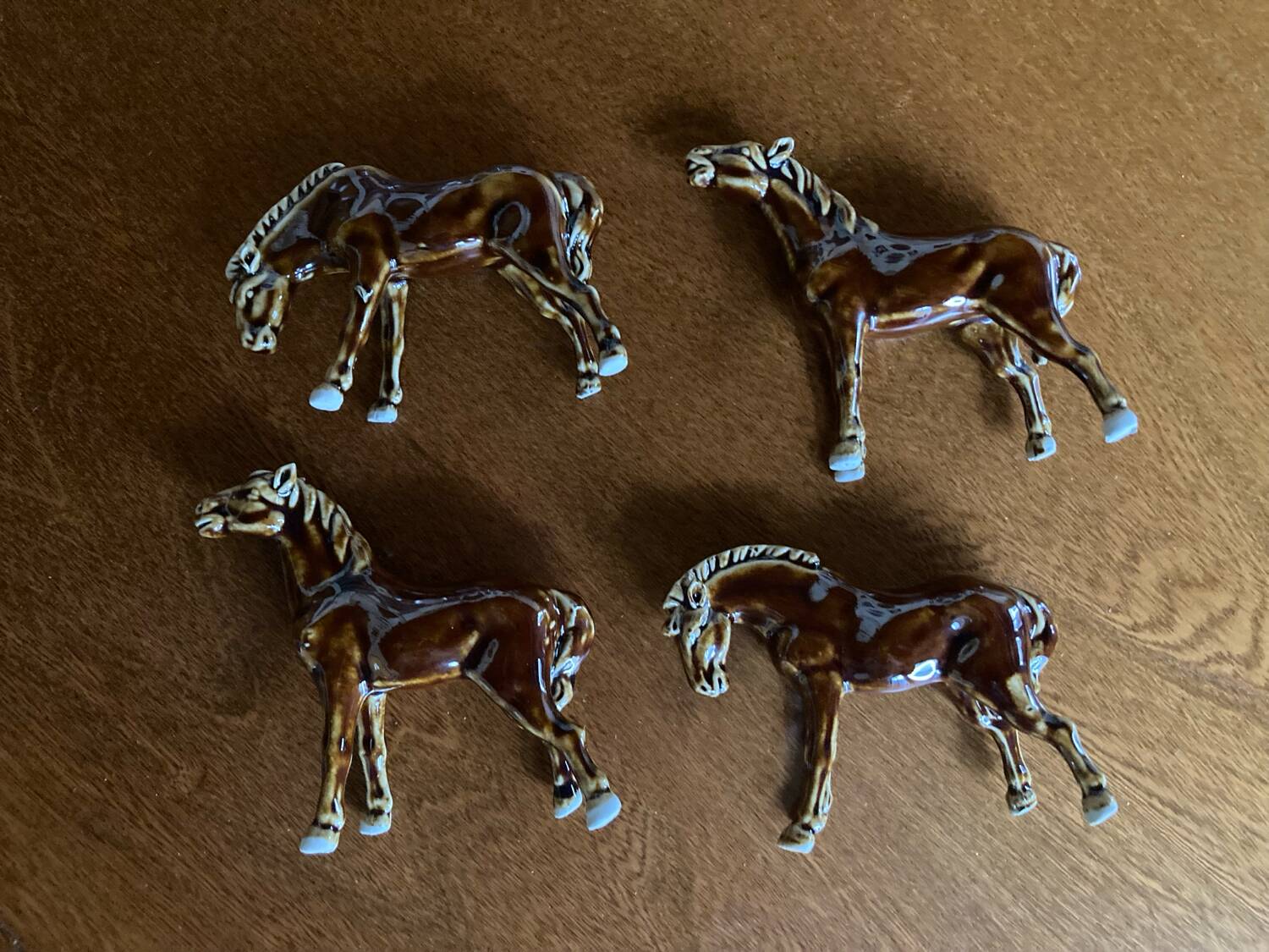 Glazed ceramic horses