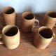 5 stoneware mugs