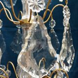 Chandelier, bronze, Louis XV style crystal