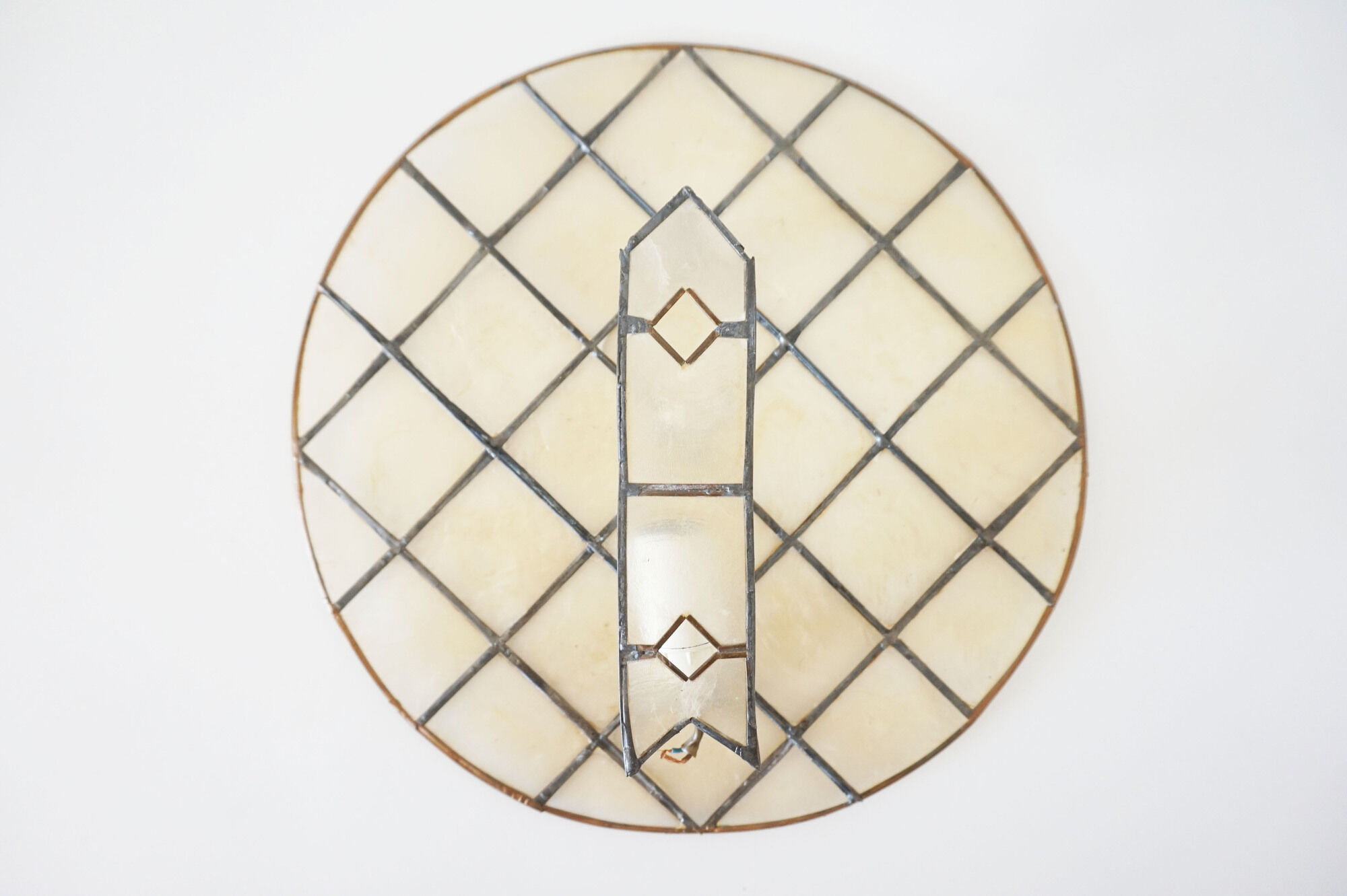 Applique ronde en nacre vintage