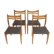 Suite de 4 chaises scandinaves 1960